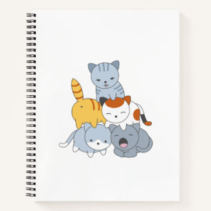 Cat Pyramid - Group of Cats Notebook