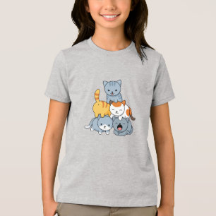 Cat Pyramid - Group of Cats Tri-Blend Shirt