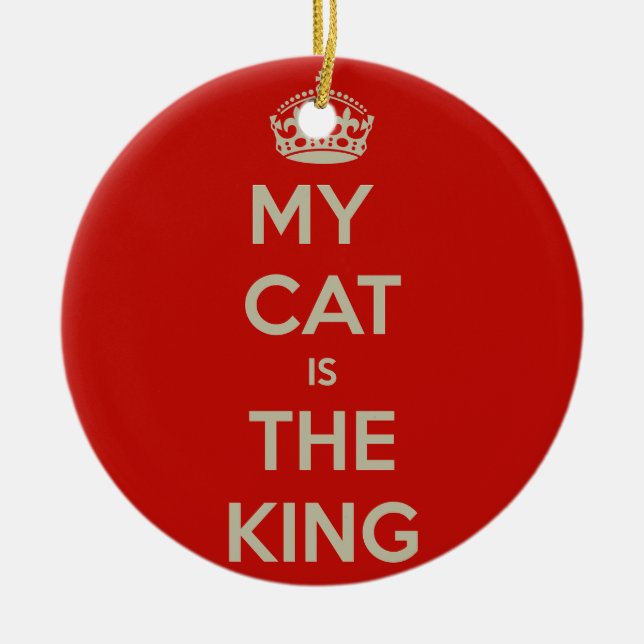 Cat Qoute Ceramic Tree Decoration (Front)