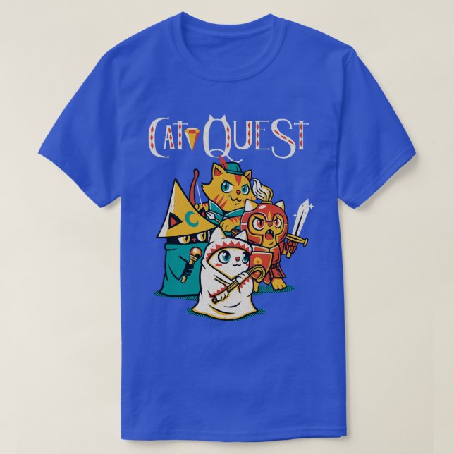 Cat Quest Rpg Cats Video Game  T-Shirt (Design Front)