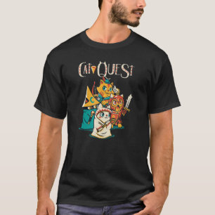 Cat Quest RPG Hero Cats Video Game RPG Gamer Cat T-Shirt