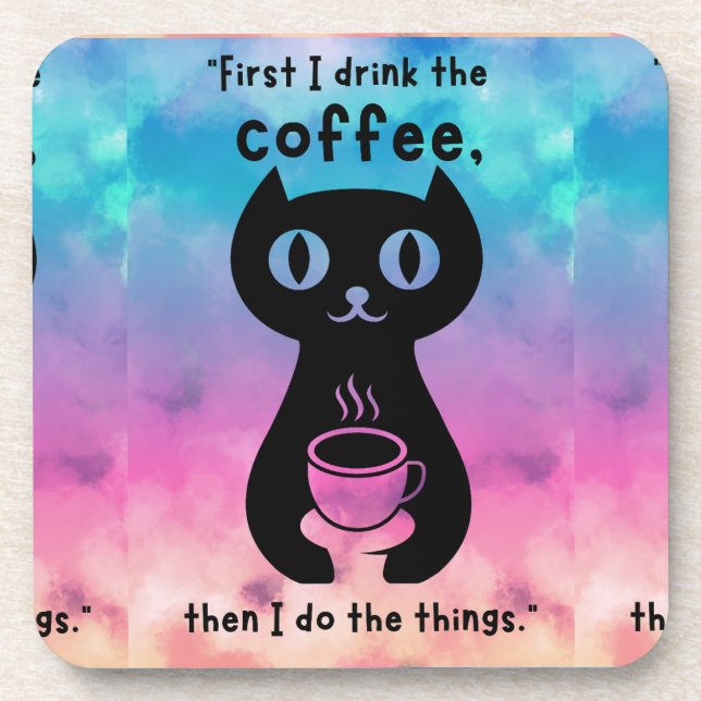 cat quote coaster (Front)