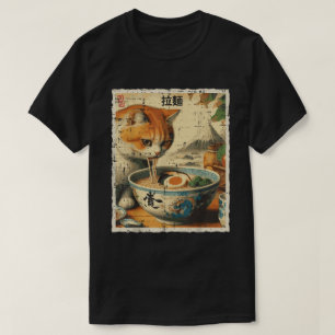 Cat Ra Noodle Japanese Anime Kawaii Cats T-Shirt