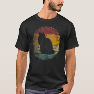 Cat Ragdoll Pet Vintage Distressed Retro Silhouett T-Shirt
