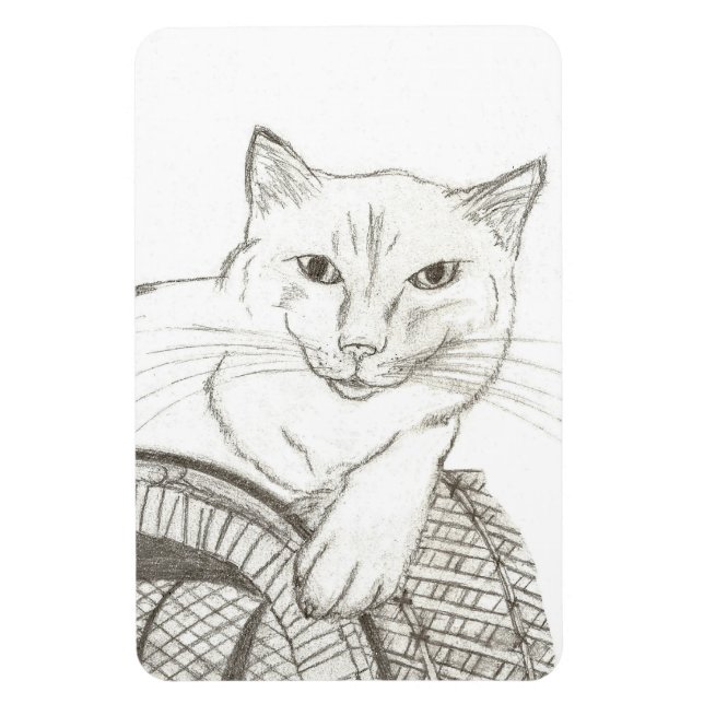 Cat Ragdoll Portrait Flexible Magnet (Vertical)