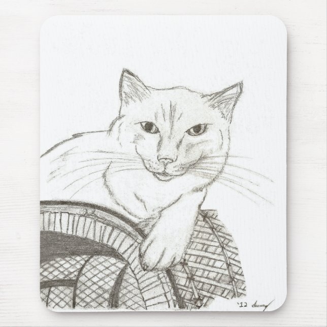 Cat Ragdoll Portrait Mousepad (Front)