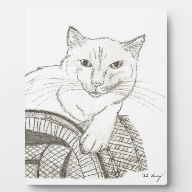 Cat Ragdoll Portrait Plaque (Front)