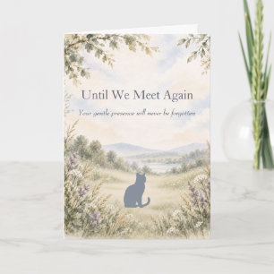 Cat Rainbow Bridge Sympathy Card Quiet Meadow
