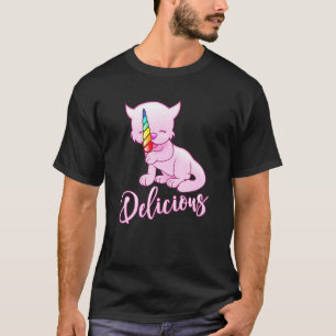 Cat Rainbow Popsicle Hot Summer Women Kids T-Shirt