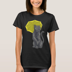Cat Raining Umbrella T-Shirt