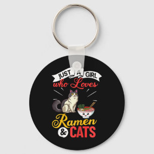 Cat Ramen Bowl Chicken Noodle Soup Japanese Key Ring
