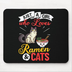 Cat Ramen Bowl Chicken Noodle Soup Japanese Mouse Mat