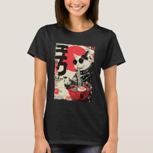 Cat Ramen Cyberpunk Aesthetic Futuristic Japanese T-Shirt