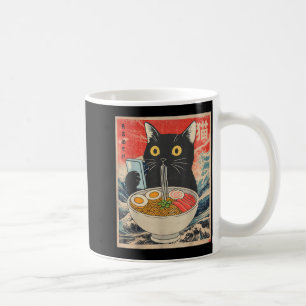 Cat ramen funny graphic tees japanese kawaii cat coffee mug