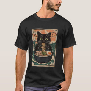 Cat Ramen Japanese Art Great Wave Kanagawa Funny G T-Shirt