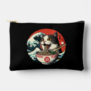 Cat Ramen Japanese Art Vintage Style Accessory Pouch