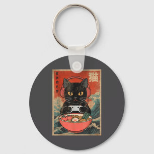Cat Ramen Japanese Funny Graphic Kawaii Anime  Key Ring