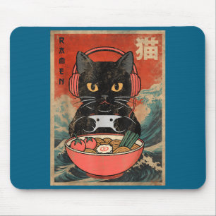 Cat Ramen Japanese Funny Graphic Kawaii Anime Mouse Mat