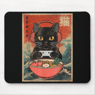 Cat Ramen Japanese Funny Graphic Kawaii Anime Mouse Mat