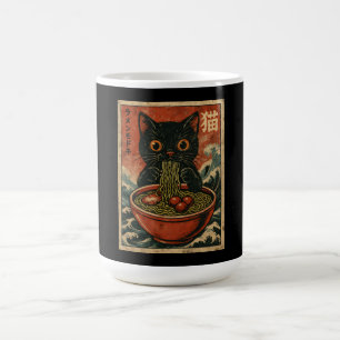 Cat Ramen Japanese Funny Graphic Kawaii Cat Anime Coffee Mug