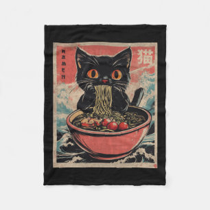 Cat Ramen Japanese Funny Kawaii Cat Graphic Mens G Fleece Blanket