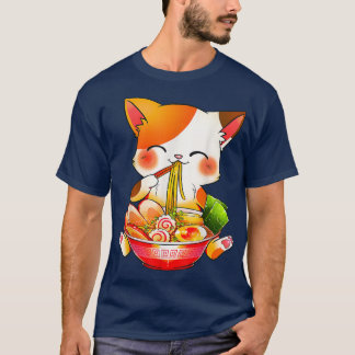 Cat Ramen Neko Anime Kawaii Japanese Food Gifts Wo T-Shirt