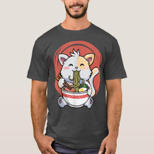 Cat Ramen Noodle Japanese Kawaii Clothes For Kids T-Shirt