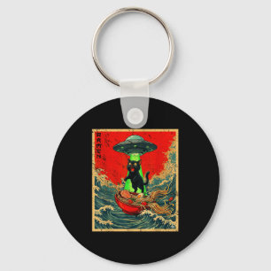 Cat Ramen Ufo Japanese Anime Graphic Tees Men Wome Key Ring