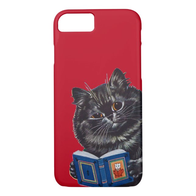 Cat Reading a Book, Louis Wain Case-Mate iPhone Case (Back)