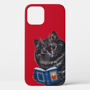 Cat Reading a Book, Louis Wain iPhone 12 Case