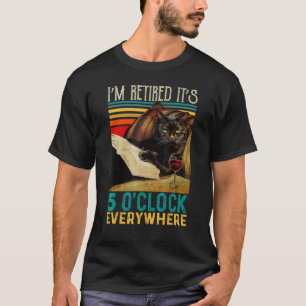 Cat Reading Book Retired For Book Reader Retireme T-Shirt
