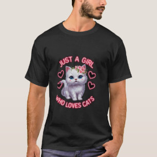 Cat Realistic Watercolor Cute Cat Paint Colourful  T-Shirt