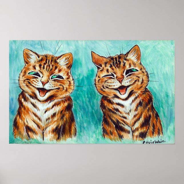 Cat Reconciliation, Louis Wain Poster (Front)