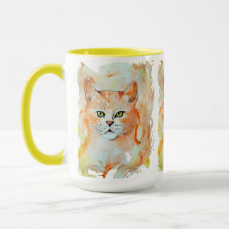 Cat Red Magic Humour Watercolor Mystic Mug