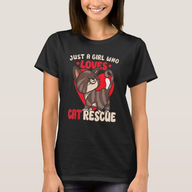 CAT RESCUE ANIMAL RIGHTS RESCUE CAT ADOPTION 1 T-Shirt (Front)