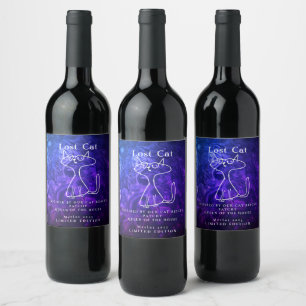 Cat Rescue Inspired Bold Bright Custom Wine Labels