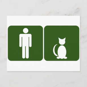 Cat Restroom Postcard