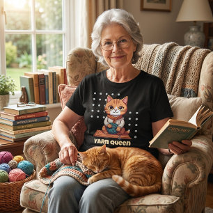 Cat Retirement Gifts for Crocheter Mum Grandma T-Shirt