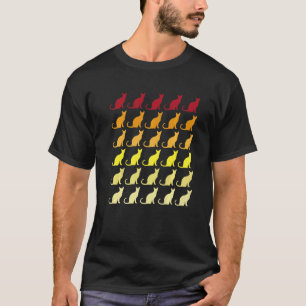 Cat Retro Animal Pattern T-Shirt