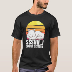Cat Retro Shhh Do Not Disturb Vintage Retro Cat T-Shirt