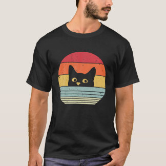Cat . Retro Style T-Shirt