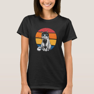 Cat Retro Sunset Cat Sunset I Retro Cat T-Shirt