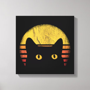 Cat Retro Vintage Canvas Print