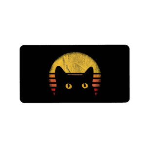 Cat Retro Vintage Label