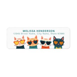 Cat Return Address Labels