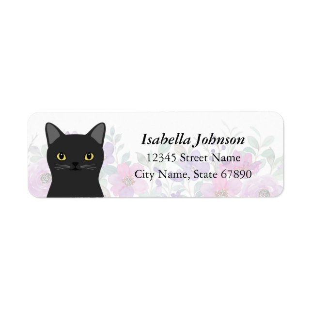 Cat Return Address Labels (Front)