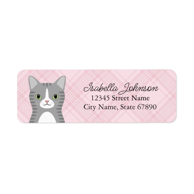 Cat Return Address Labels (Front)