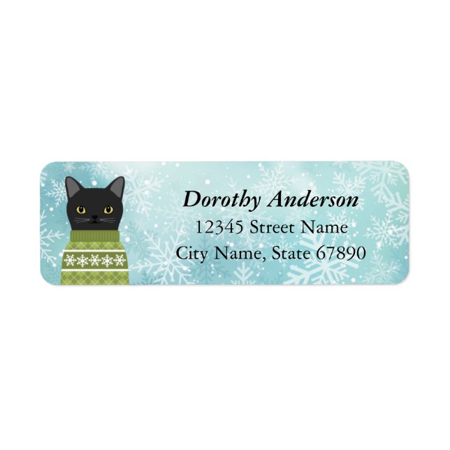 Cat Return Address Labels (Front)