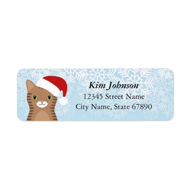 Cat Return Address Labels (Front)