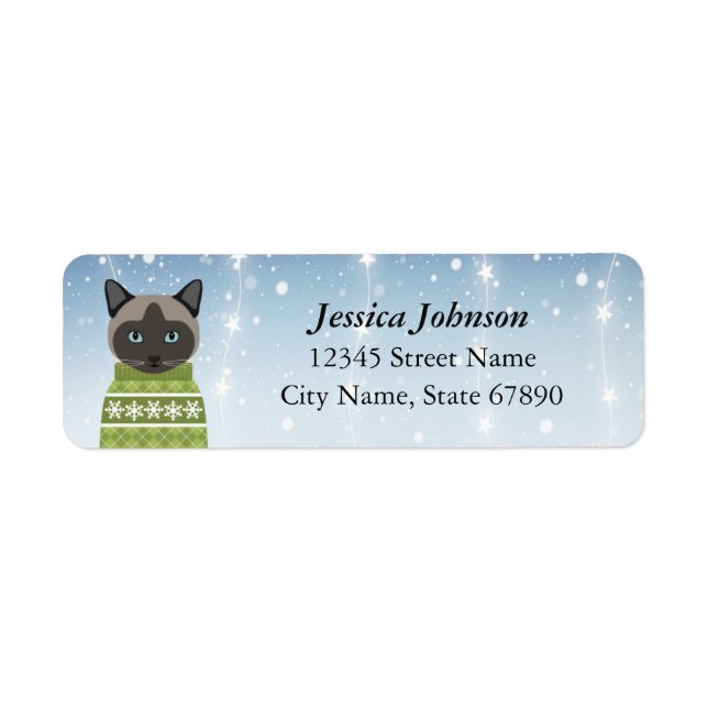 Cat Return Address Labels (Front)